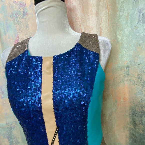 ๐Champagne & Strawberry - Anthro Anthropologie Sequin Mini Semi Formal Dress - Picture 3 of 15